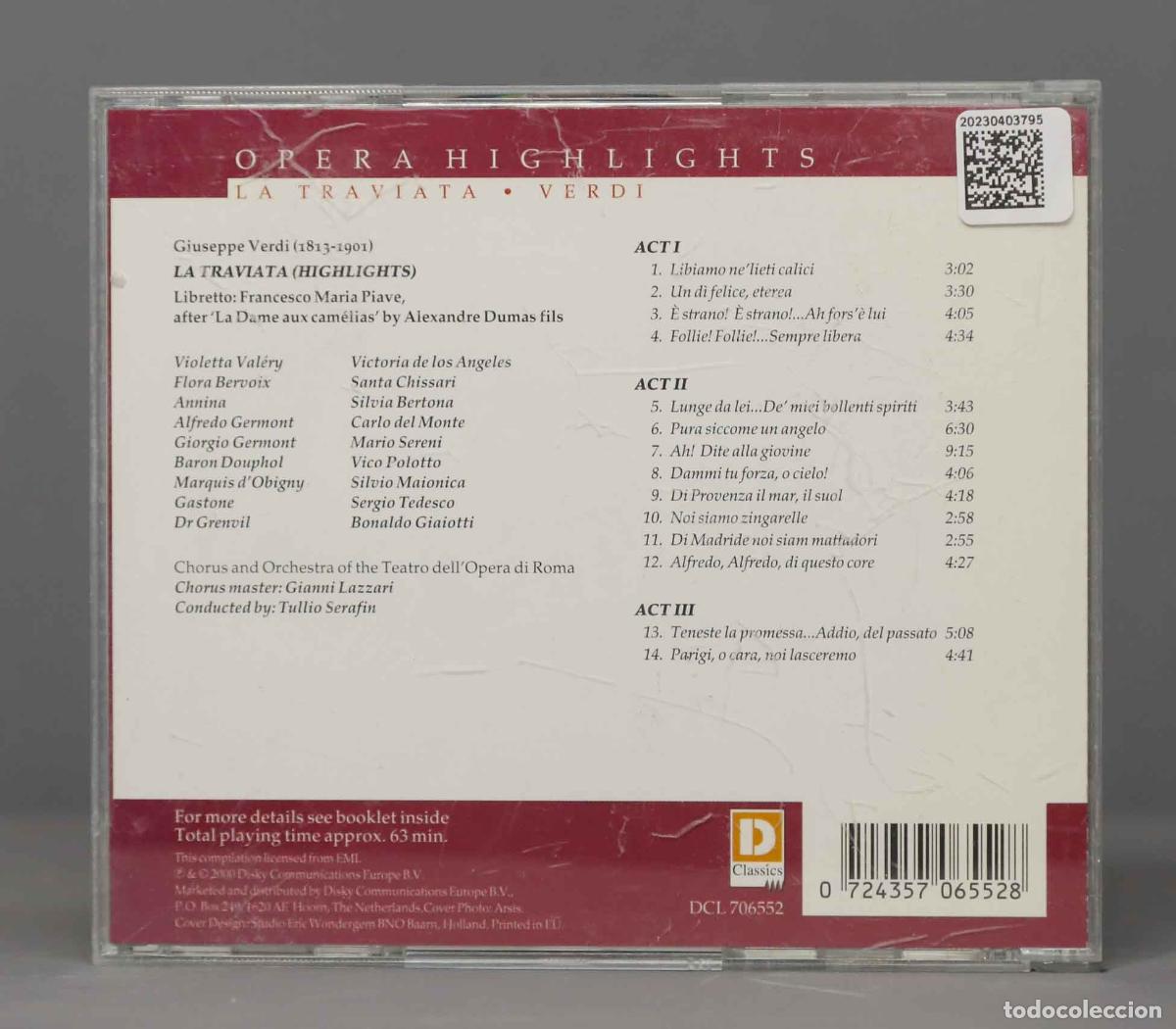 CDs de m&uacute;sica: CD. Verdi &ndash; La Traviata - Foto 2