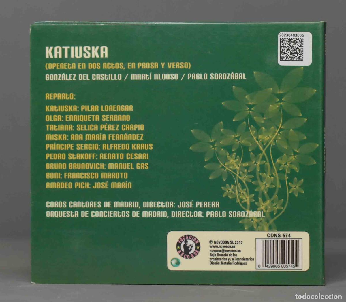 CDs de m&uacute;sica: CD. KATIUSKA. SOROZABAL - Foto 2