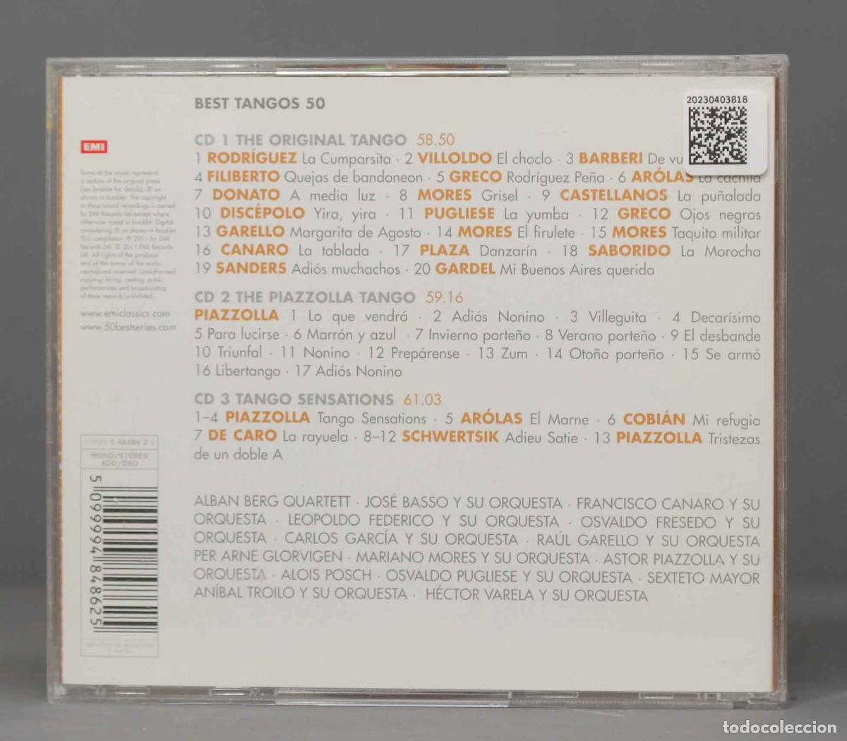 CDs de m&uacute;sica: 3 CD. Best Tangos 50 - Foto 2