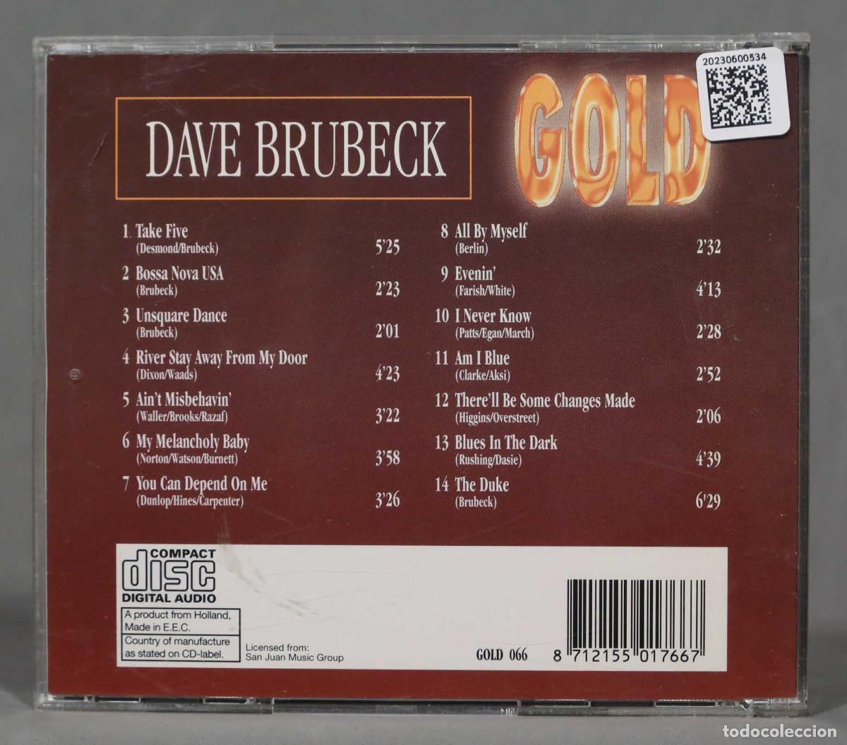 CDs de m&uacute;sica: CD. Dave Brubeck &ndash; Gold - Foto 2