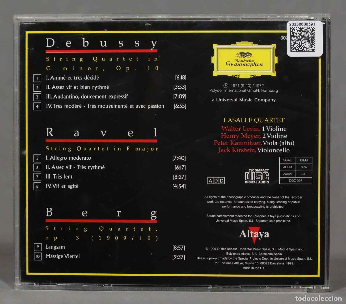 CDs de m&uacute;sica: CD. DEBUSSY. RAVEL. BERG - Foto 2