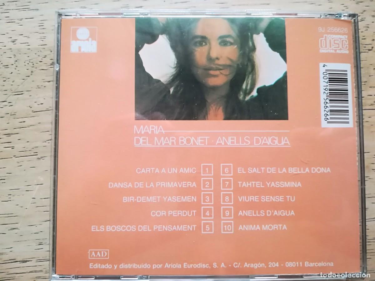 CDs de m&uacute;sica: Maria del Mar Bonet. Anells d&acute;aigua. CD - Foto 2
