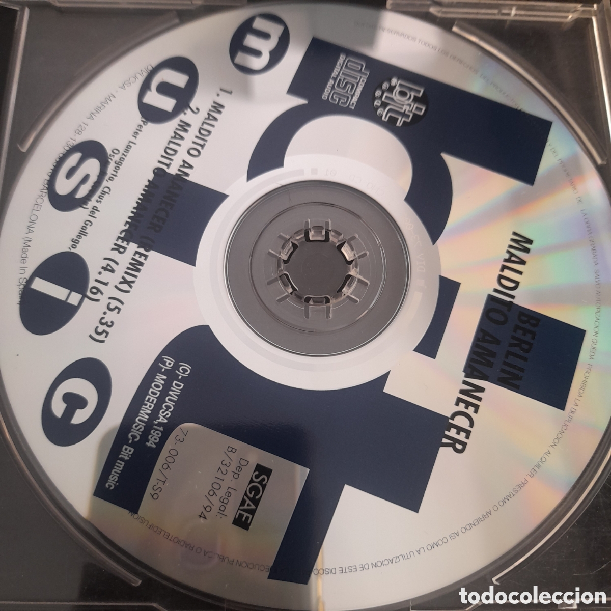 CDs de m&uacute;sica: Berl&iacute;n &ndash; Maldito Amanecer. 1994. CD, Maxi-Single - Foto 3