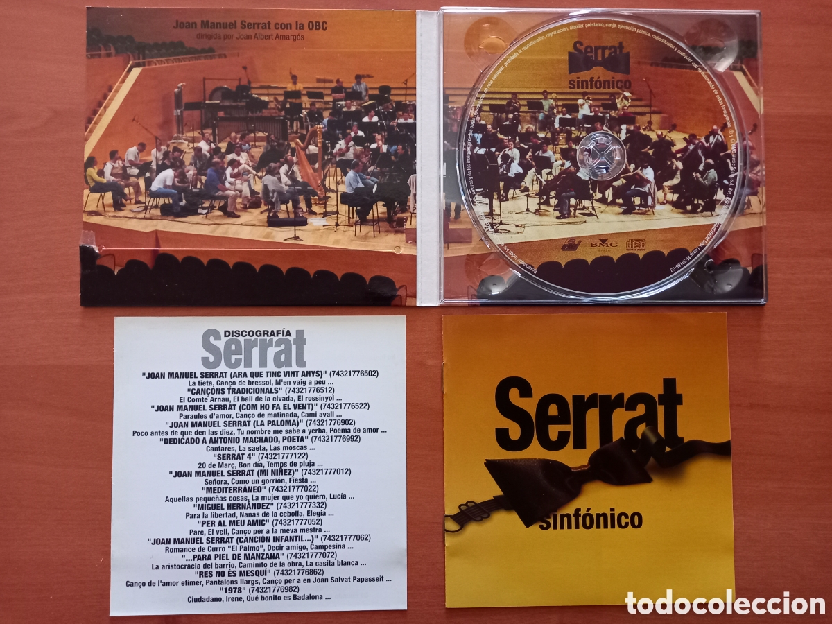 CDs de m&uacute;sica: JOAN MANUEL SERRAT CON LA OBC &rdquo;SINF&Oacute;NICO&rdquo; CD 2003 - Foto 2