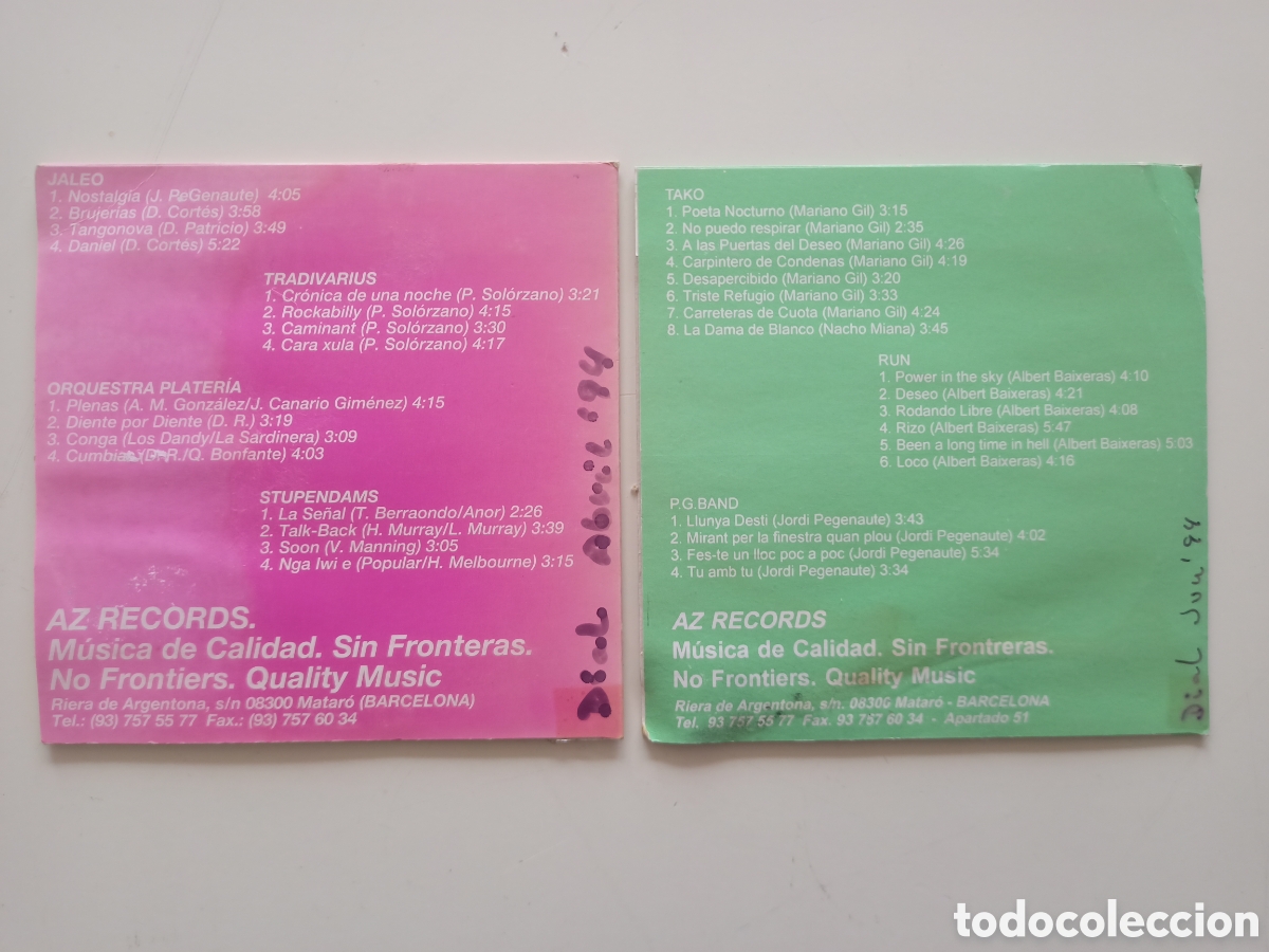 CDs de m&uacute;sica: AZ Objetivos 94 Vol 1 y 2 - Foto 2
