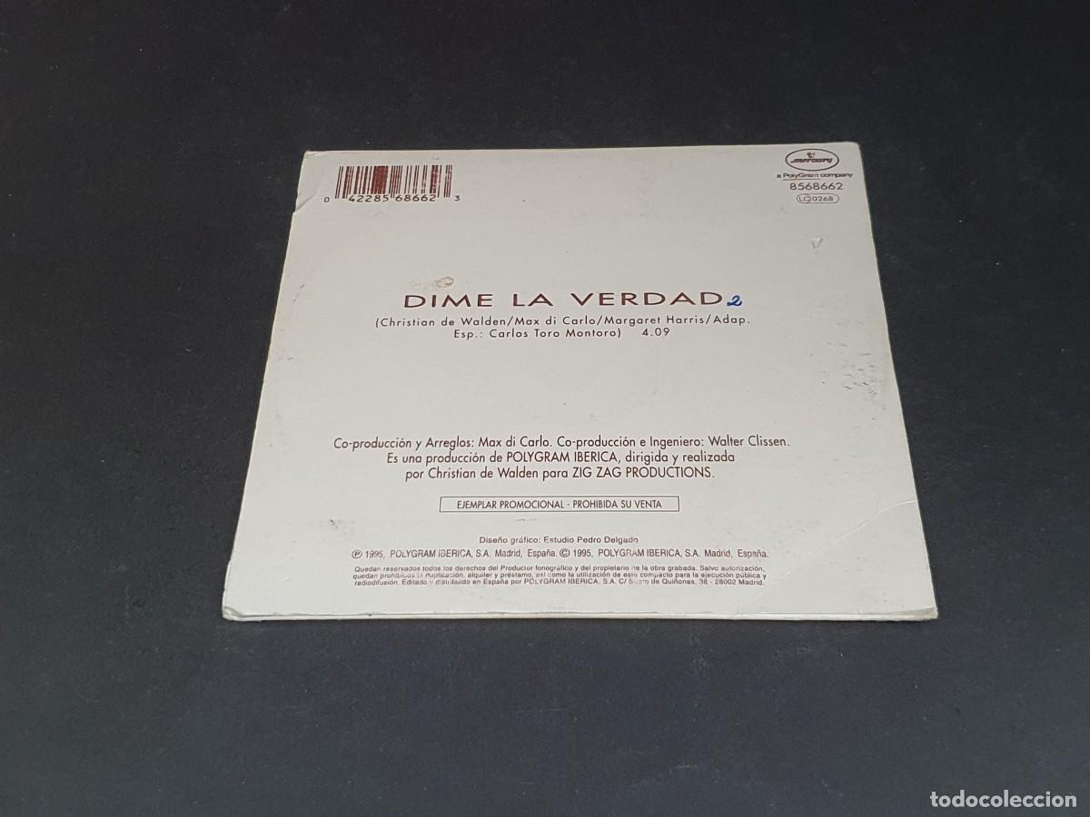 CDs de m&uacute;sica: CD SINGLE - MARTA S&Aacute;NCHEZ - DIME LA VERDAD - 1995 - Foto 3