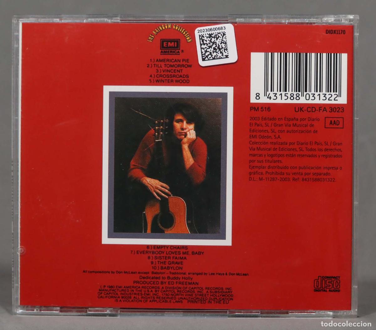 CDs de m&uacute;sica: CD. Don McLean &ndash; American Pie - Foto 2