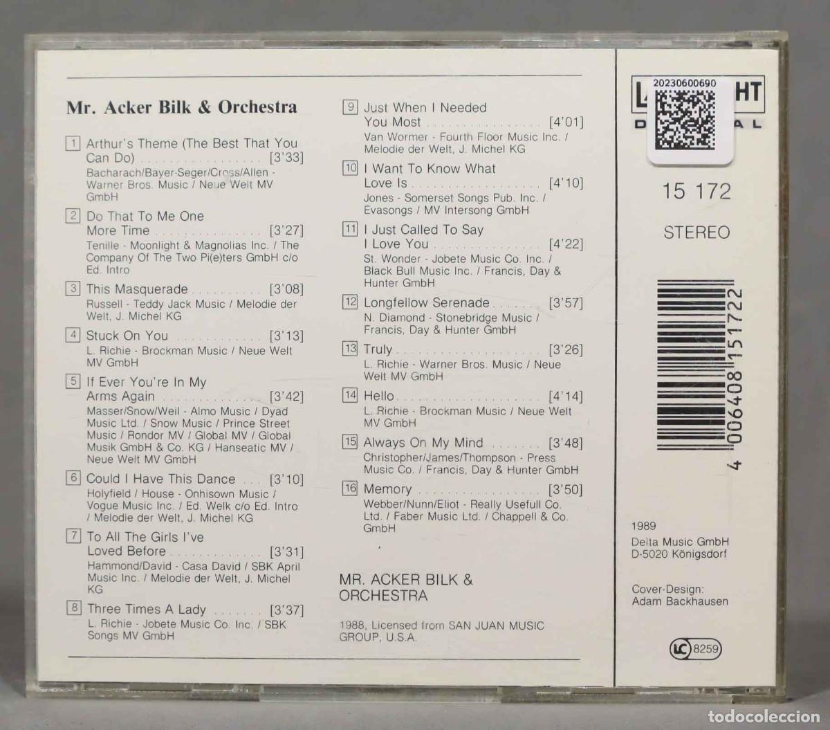 CDs de m&uacute;sica: CD. Mr. Acker Bilk and Orchestra - Foto 2