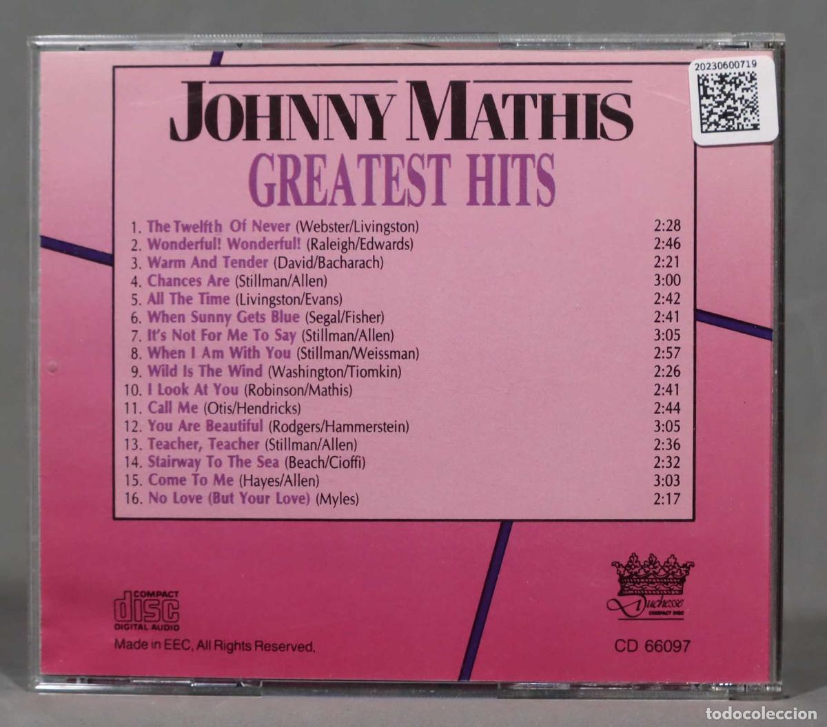 CDs de m&uacute;sica: CD. Mathis &ndash; Greatest Hits - Foto 2