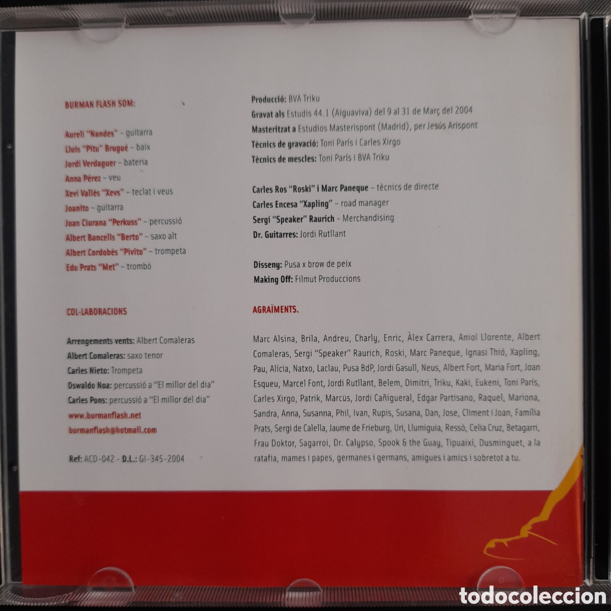 CDs de m&uacute;sica: Burman Flash &ndash; Brila. 2004. CD, Album. - Foto 2