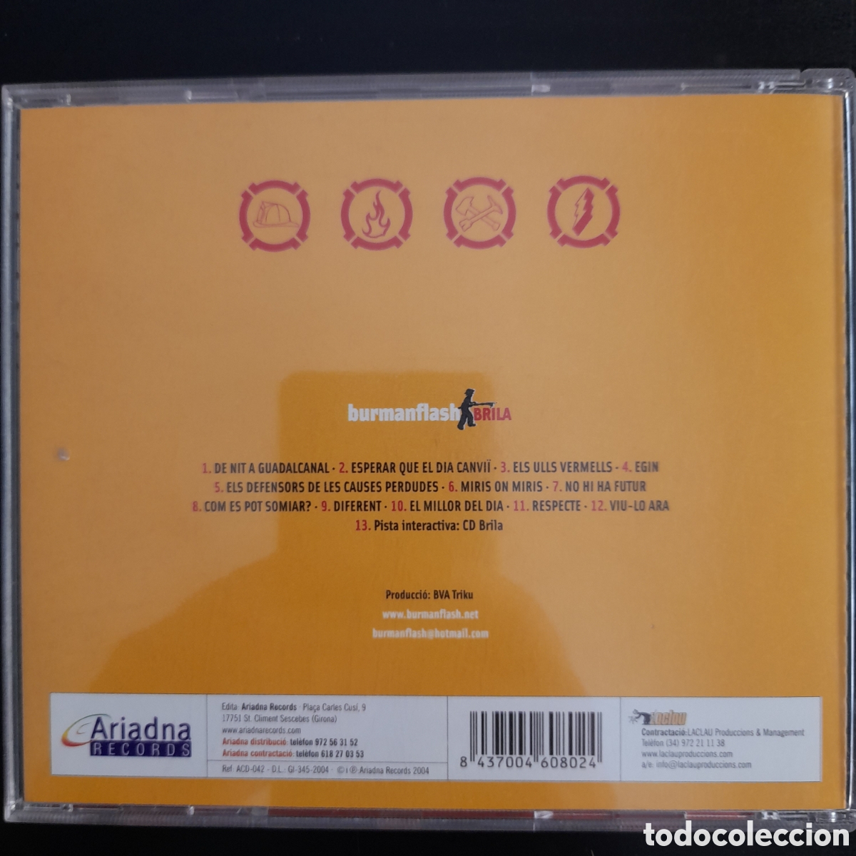 CDs de m&uacute;sica: Burman Flash &ndash; Brila. 2004. CD, Album. - Foto 4