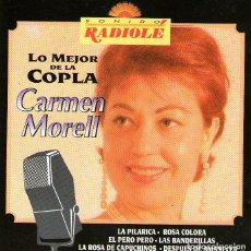 CDs de Música: LO MEJOR DE LA COPLA - CARMEN MORELL - 12 TRACKS - ED. BCN RECORDS / DIVUCSA - AÑO 1995.