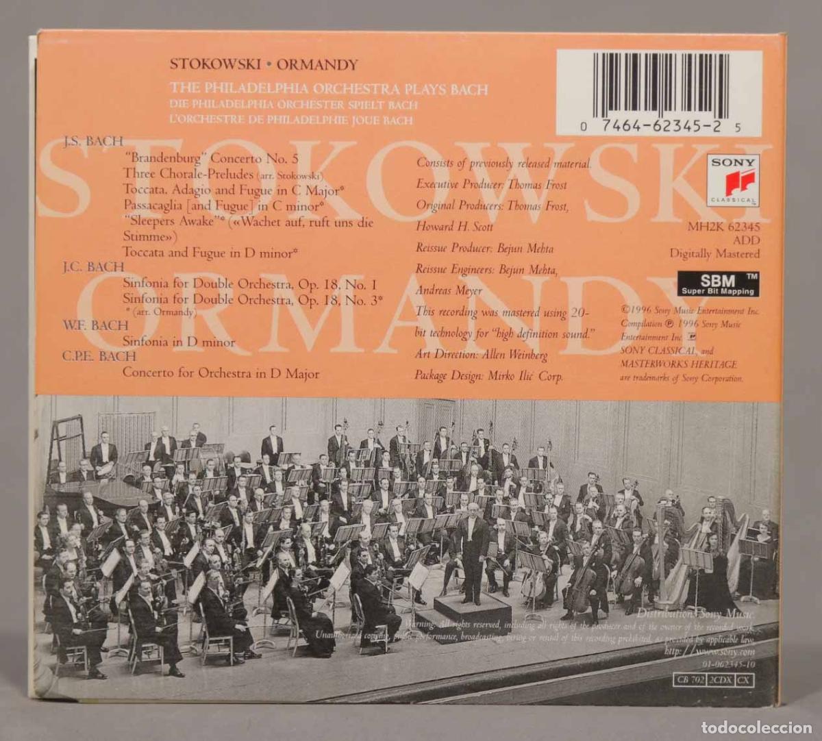CDs de m&uacute;sica: 2 CD. The Philadelphia Orchestra Plays Bach. ORMANDY. STOKOWSKI - Foto 2
