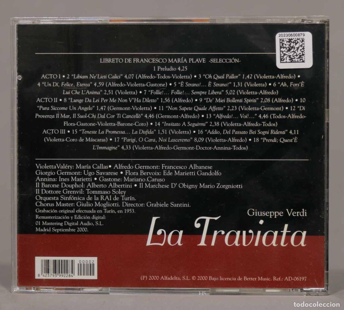 CDs de m&uacute;sica: CD. LA TRAVIATA. VERDI. SANTINI - Foto 2