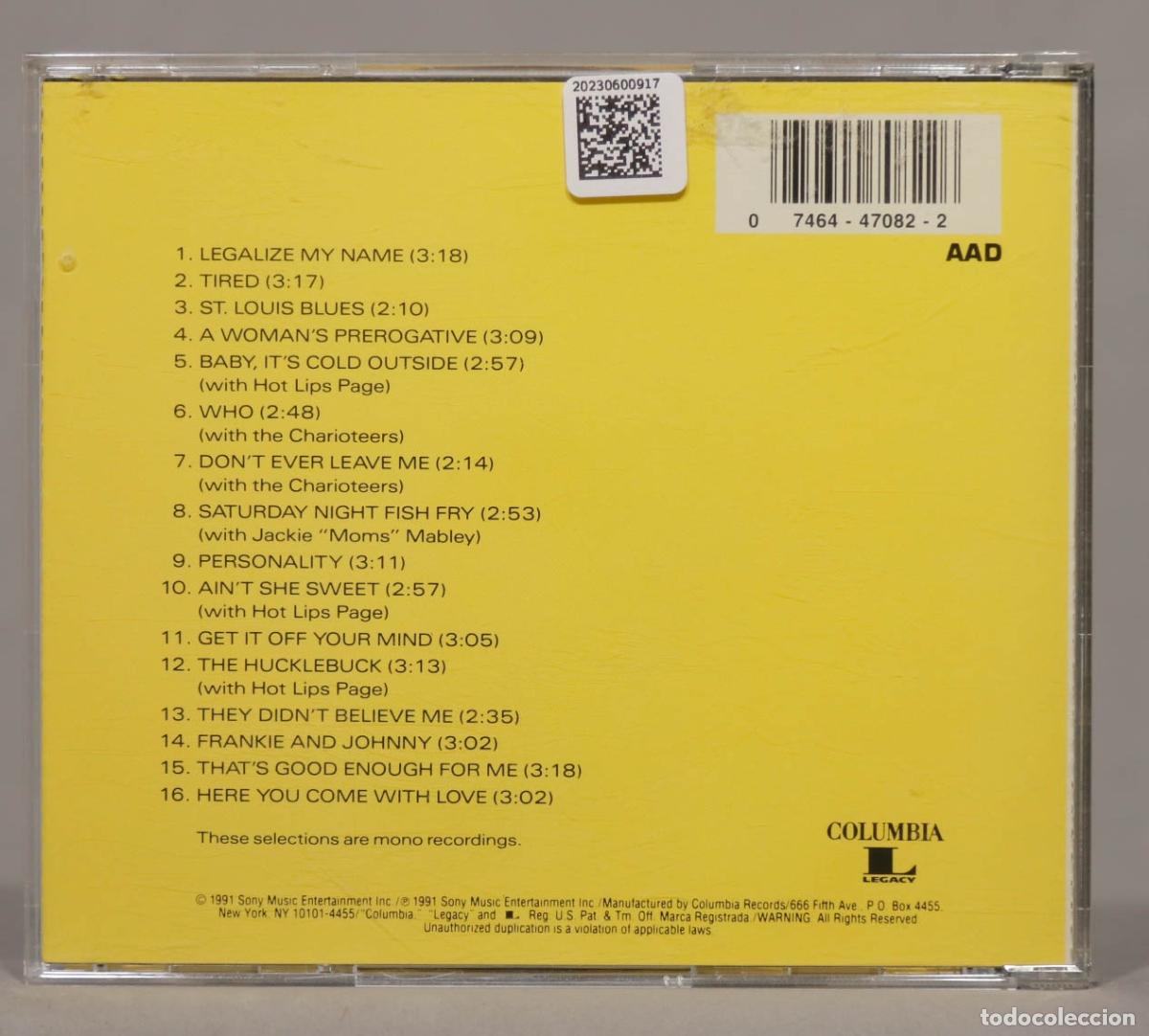 CDs de m&uacute;sica: CD. Pearl Bailey &ndash; 16 Most Requested Songs - Foto 2