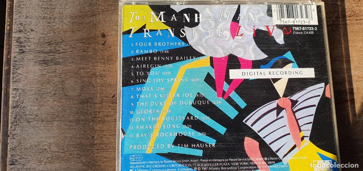 CDs de m&uacute;sica: THE MANHATTAN TRANSFER. LIVE. CD - Foto 2