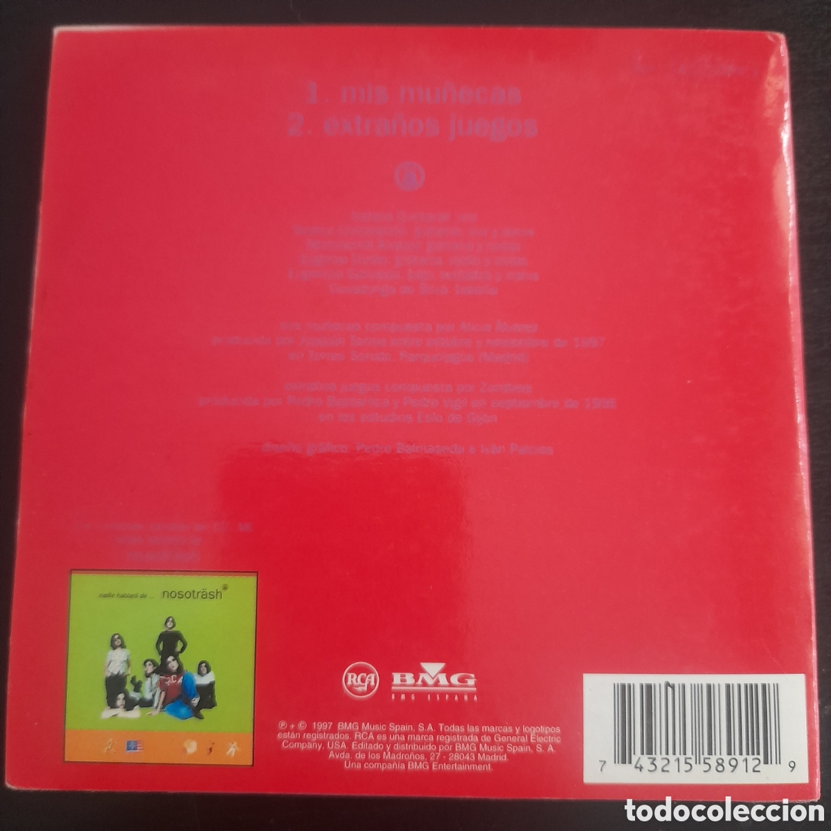 CDs de m&uacute;sica: Nosotr&auml;sh &ndash; Mis Mu&ntilde;ecas. 1997. CD, Single - Foto 2