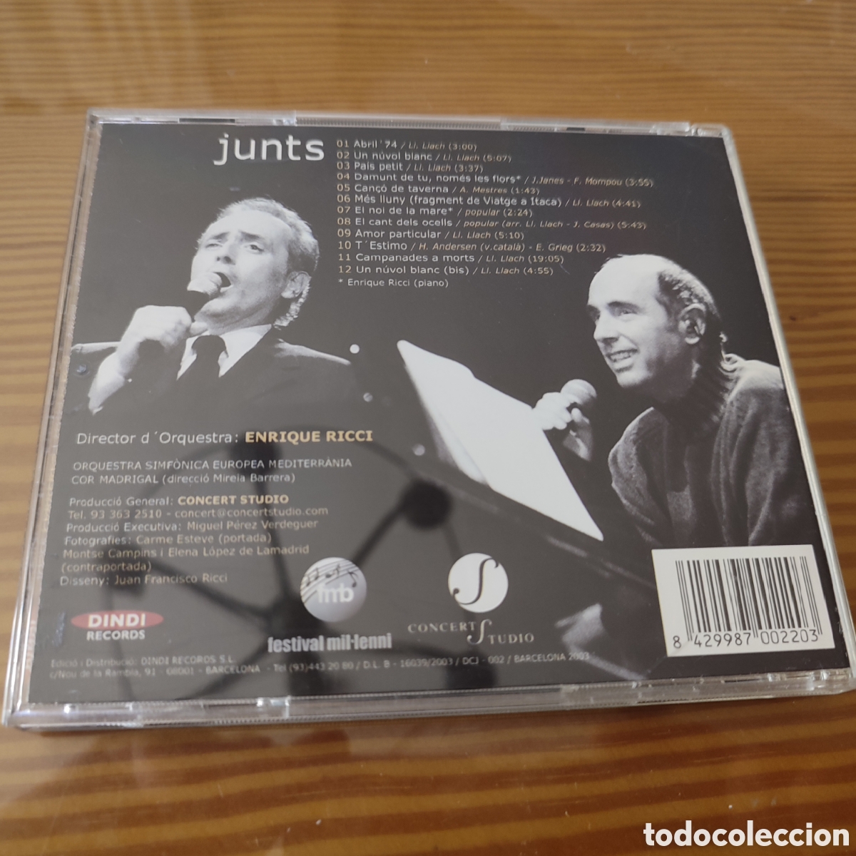 CDs de m&uacute;sica: Cd de Josep Carreras y Lluis Llach &rdquo; Junts ,En Directe &rdquo; - Foto 4