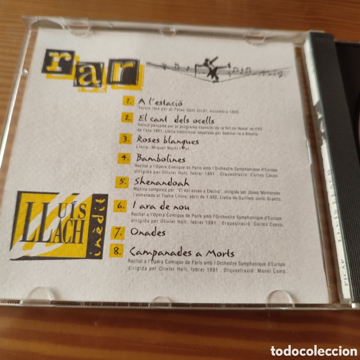 CDs de m&uacute;sica: Cd de Lluis Llach &rdquo; Rar &rdquo; - Foto 3