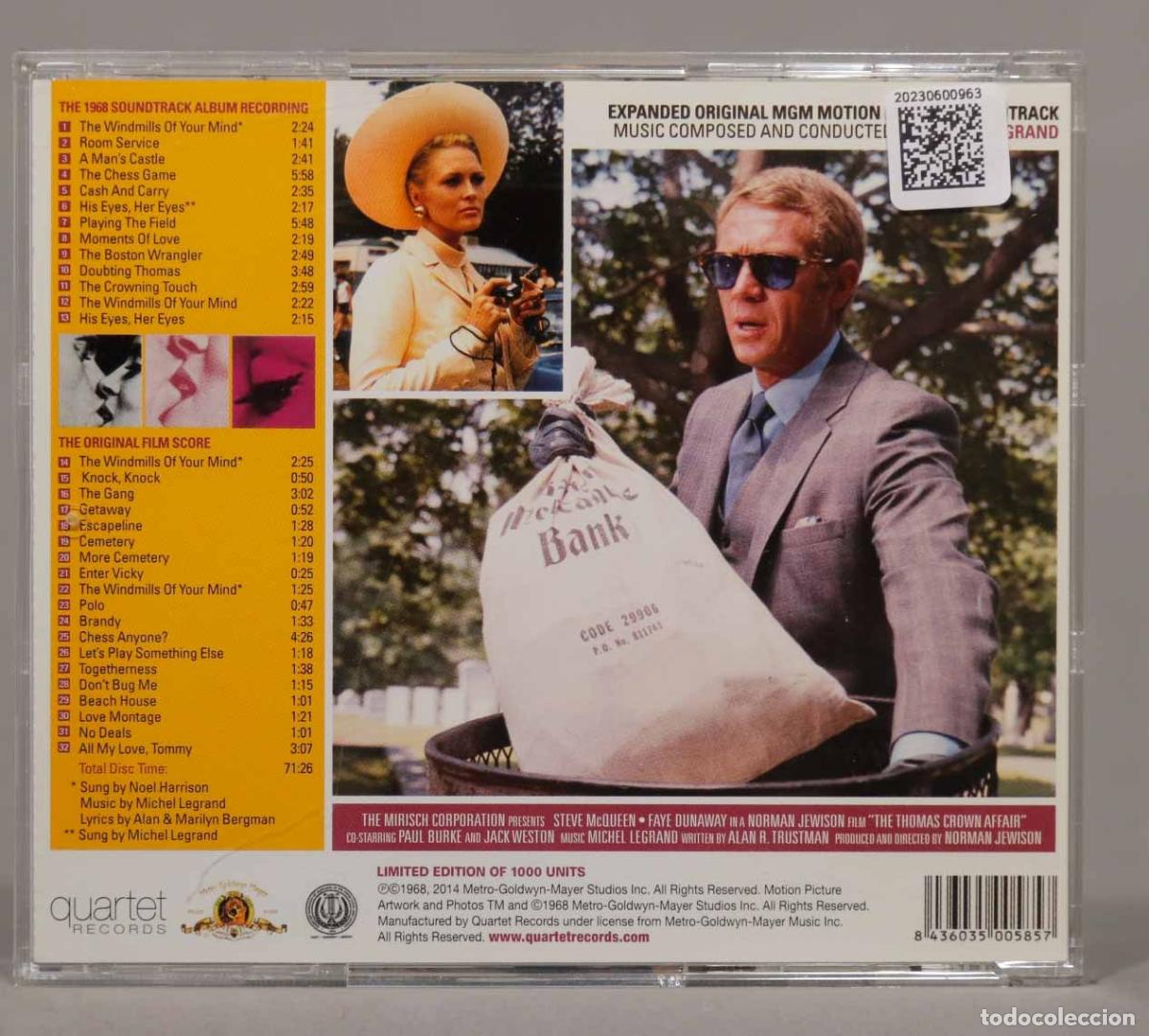 CDs de m&uacute;sica: CD. Michel Legrand &ndash; The Thomas Crown Affair - Foto 2