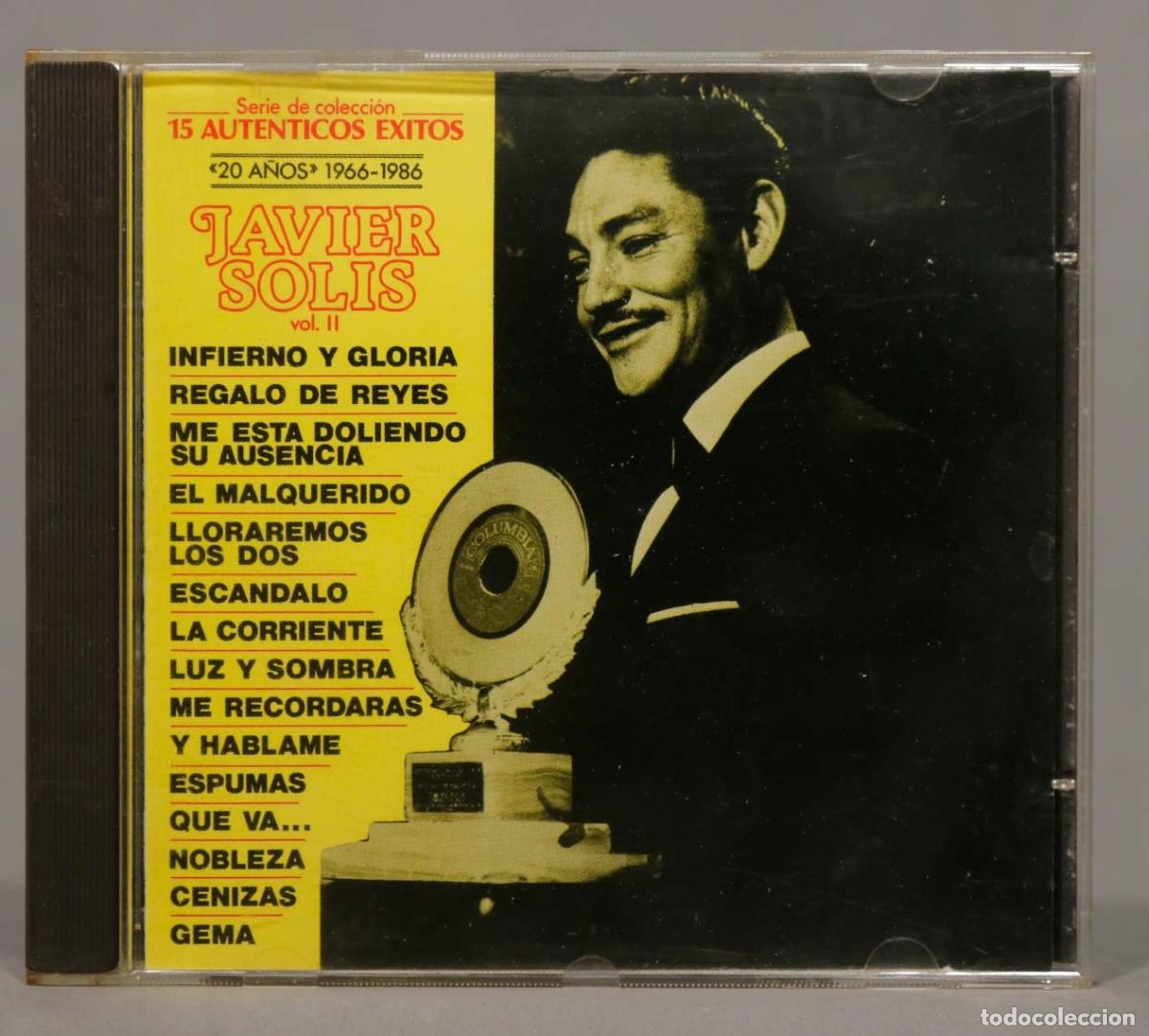 CDs de m&uacute;sica: CD. 15 AUTENTICOS EXITOS. JAVIER SOLIS. II - Foto 1