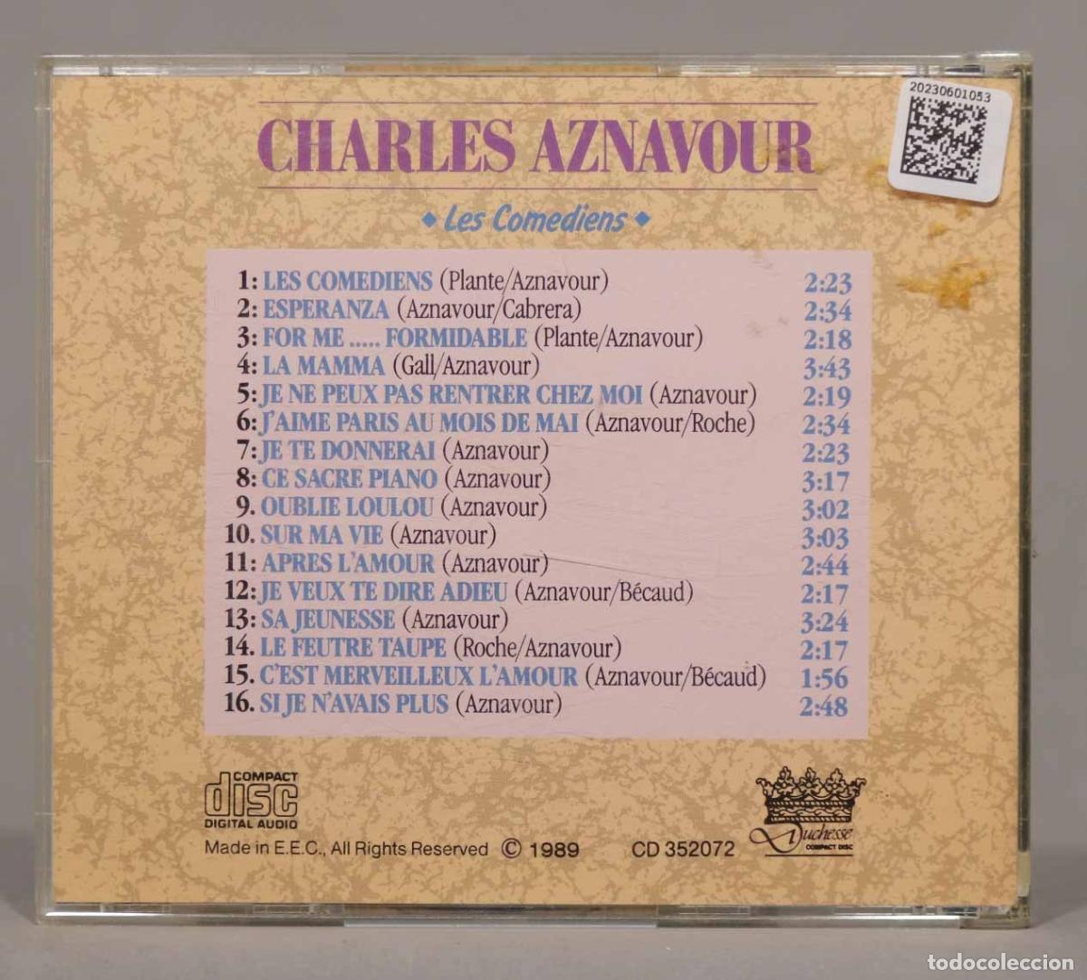 CDs de m&uacute;sica: CD. Charles Aznavour &ndash; Les Comediens - Foto 2