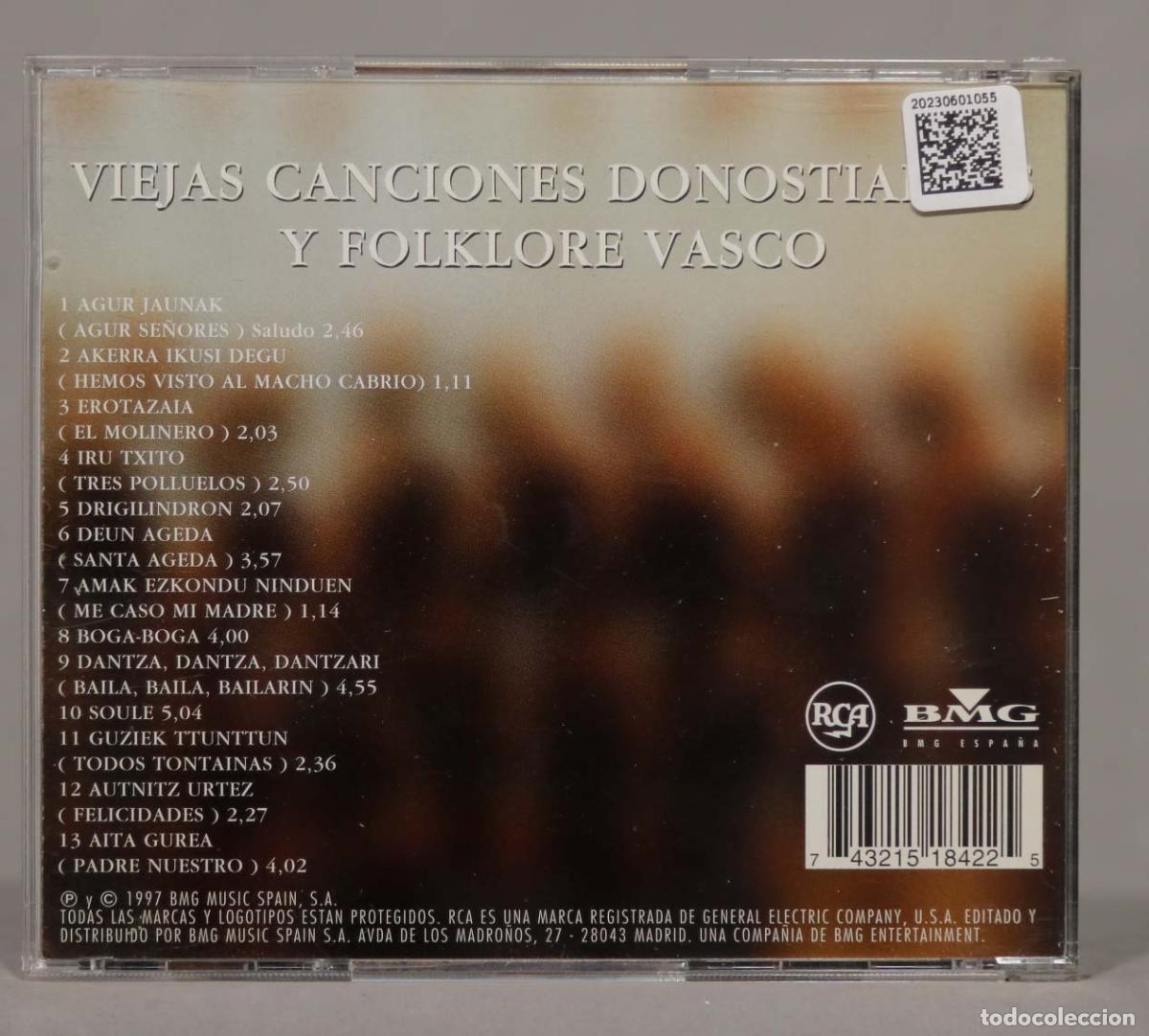 CDs de m&uacute;sica: CD. EL ORFEON DONOSTIARRA CANTA FOLKLORE VASCO - Foto 2