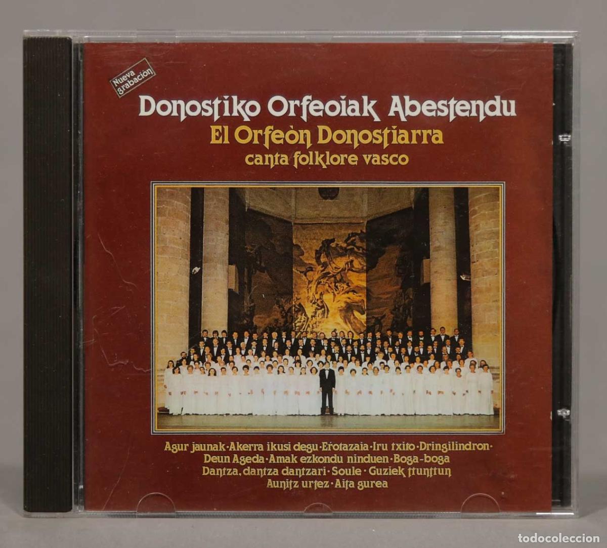 CDs de m&uacute;sica: CD. EL ORFEON DONOSTIARRA CANTA FOLKLORE VASCO - Foto 1