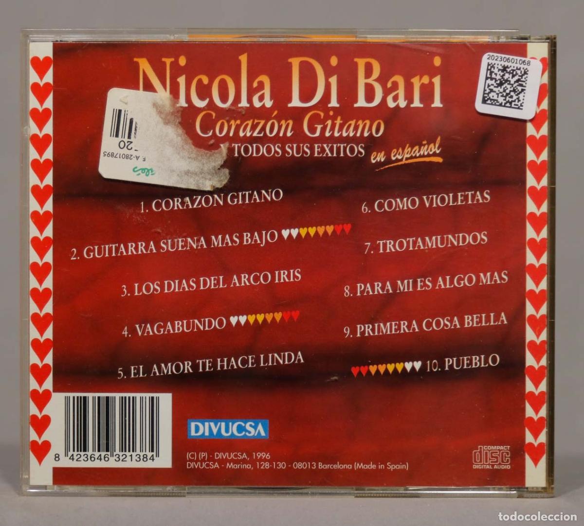 CDs de m&uacute;sica: CD. Nicola Di Bari &ndash; Mi Corazon Es Un Gitano - Foto 2