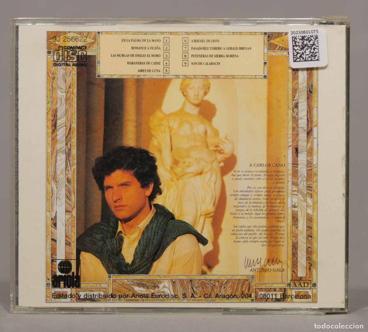 CDs de m&uacute;sica: CD. Carlos Cano &ndash; Cuaderno De Coplas - Foto 2