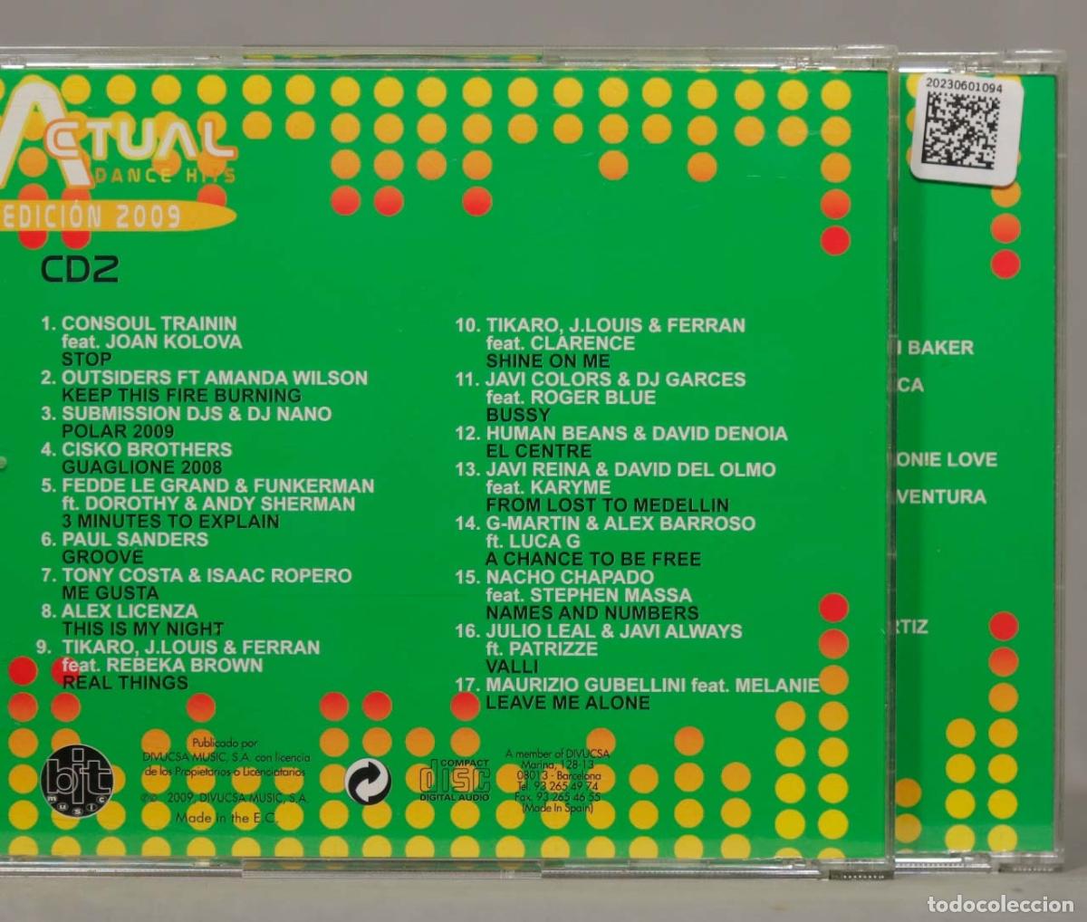 CDs de m&uacute;sica: 2 CD. Actual Dance Hits Edici&oacute;n 2009 - Foto 2