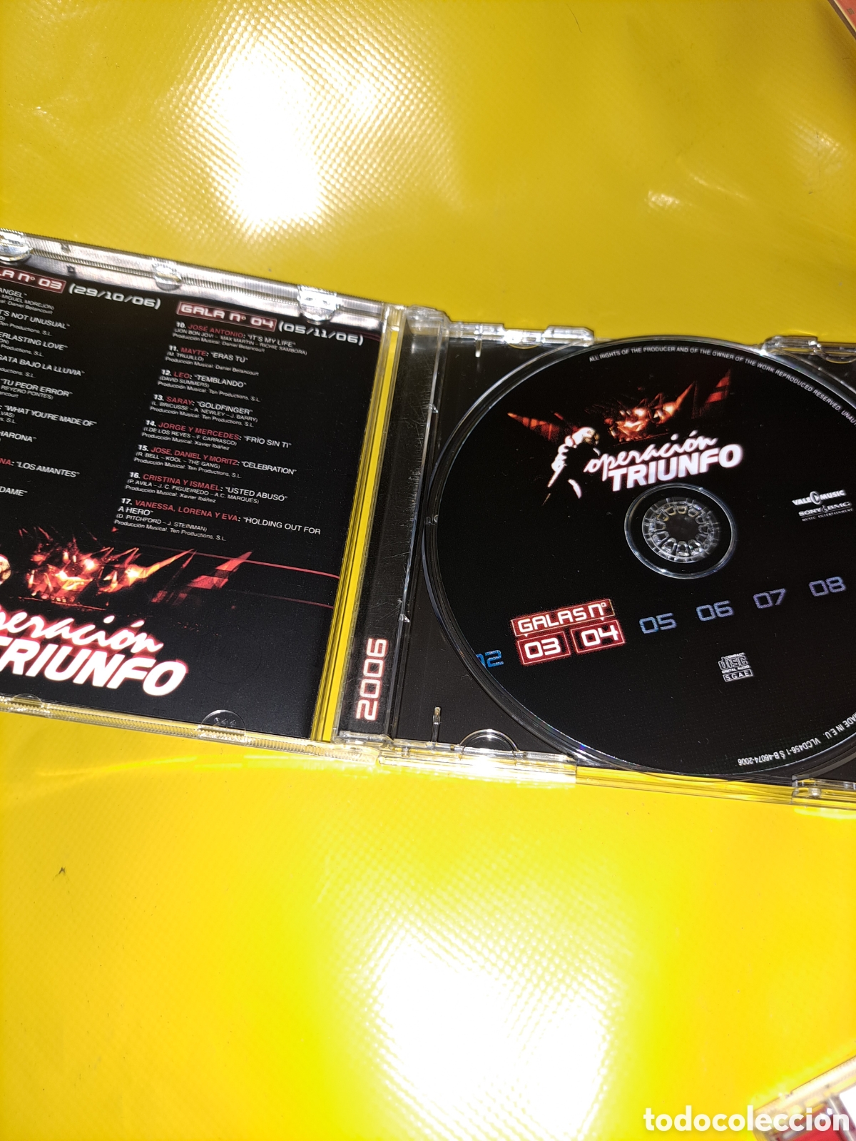 CDs de m&uacute;sica: CD OPERACI&Oacute;N TRIUNFO 2006 GALAS 3 Y 4 - Foto 2