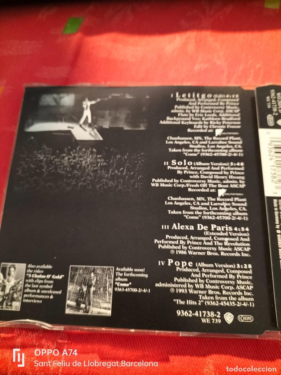 CDs de m&uacute;sica: RAR SINGLE CD. PRINCE. LETITGO. 4 TRACKS - Foto 3