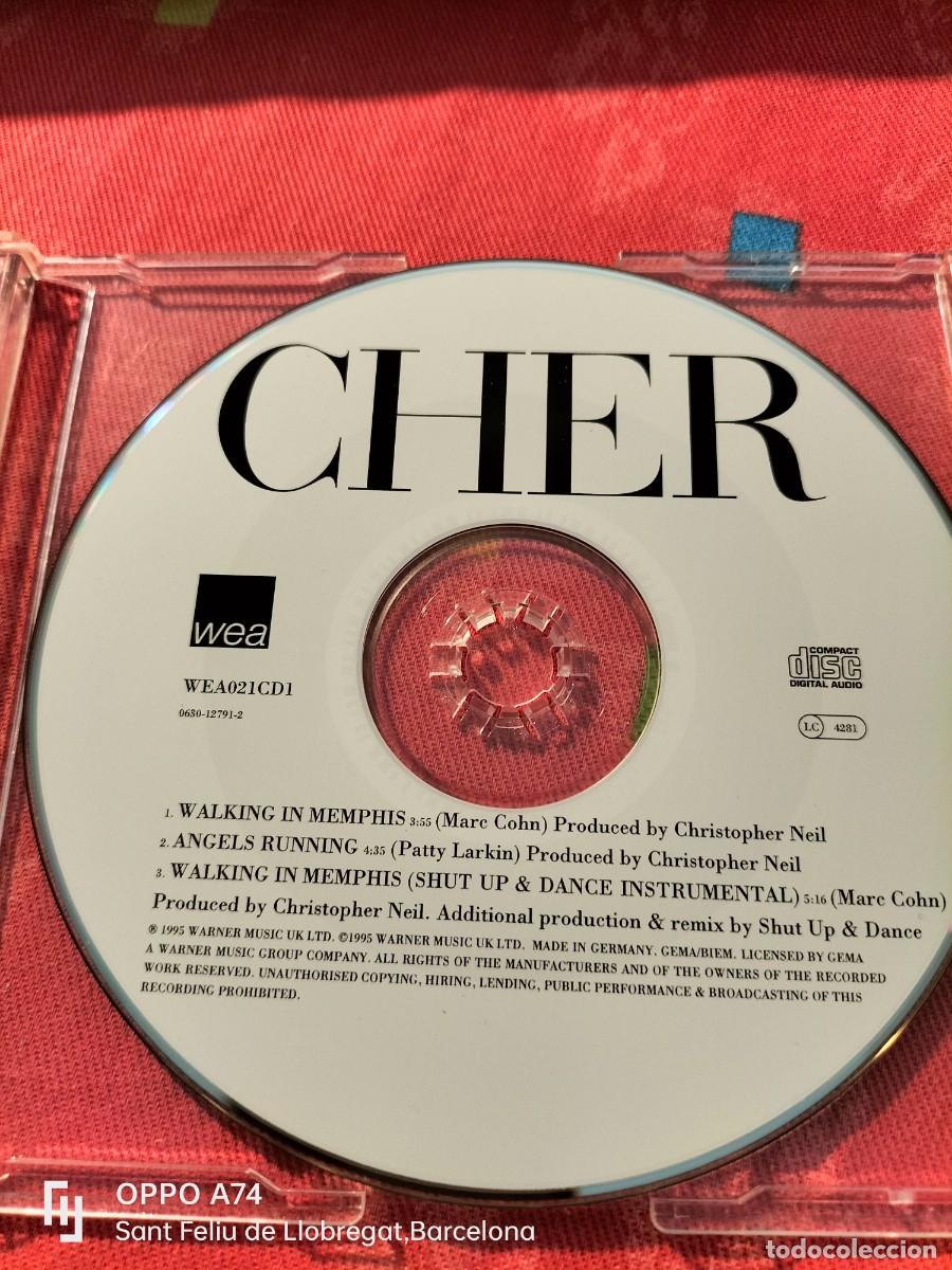 CDs de m&uacute;sica: RAR SINGLE CD. CHER. WALKING IN MEMPHIS. 2 TRACKS - Foto 2