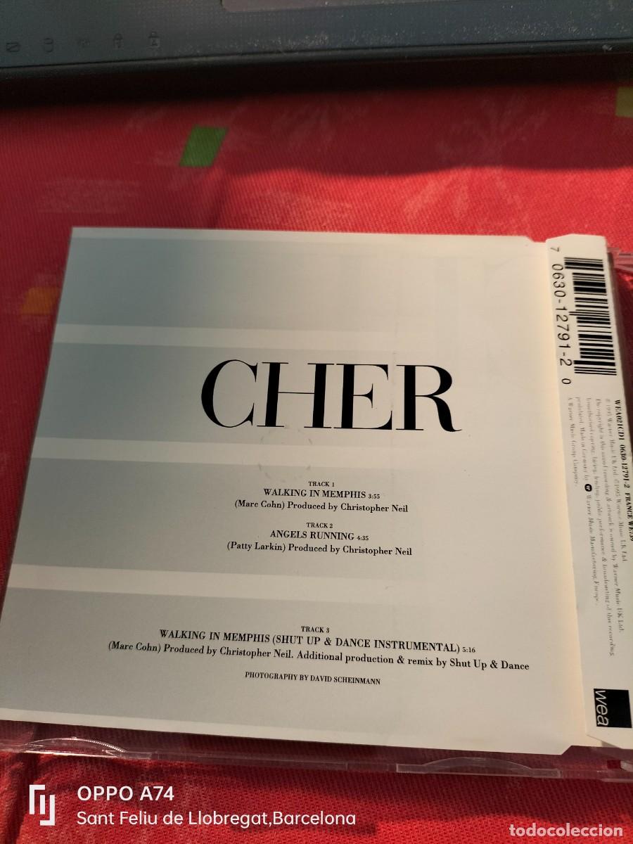 CDs de m&uacute;sica: RAR SINGLE CD. CHER. WALKING IN MEMPHIS. 2 TRACKS - Foto 3