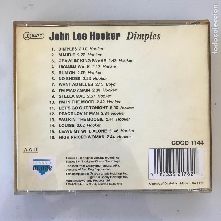 CDs de m&uacute;sica: John Lee Hooker. Dimples. - Foto 2