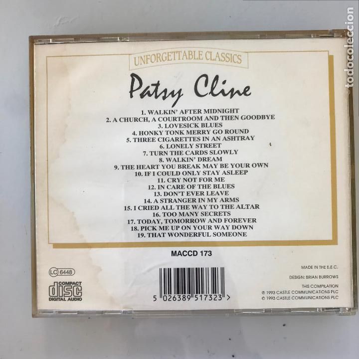 CDs de m&uacute;sica: Patsy Cline. Archive Recordings. PEDIDO M&Iacute;NIMO 5&euro; - Foto 2