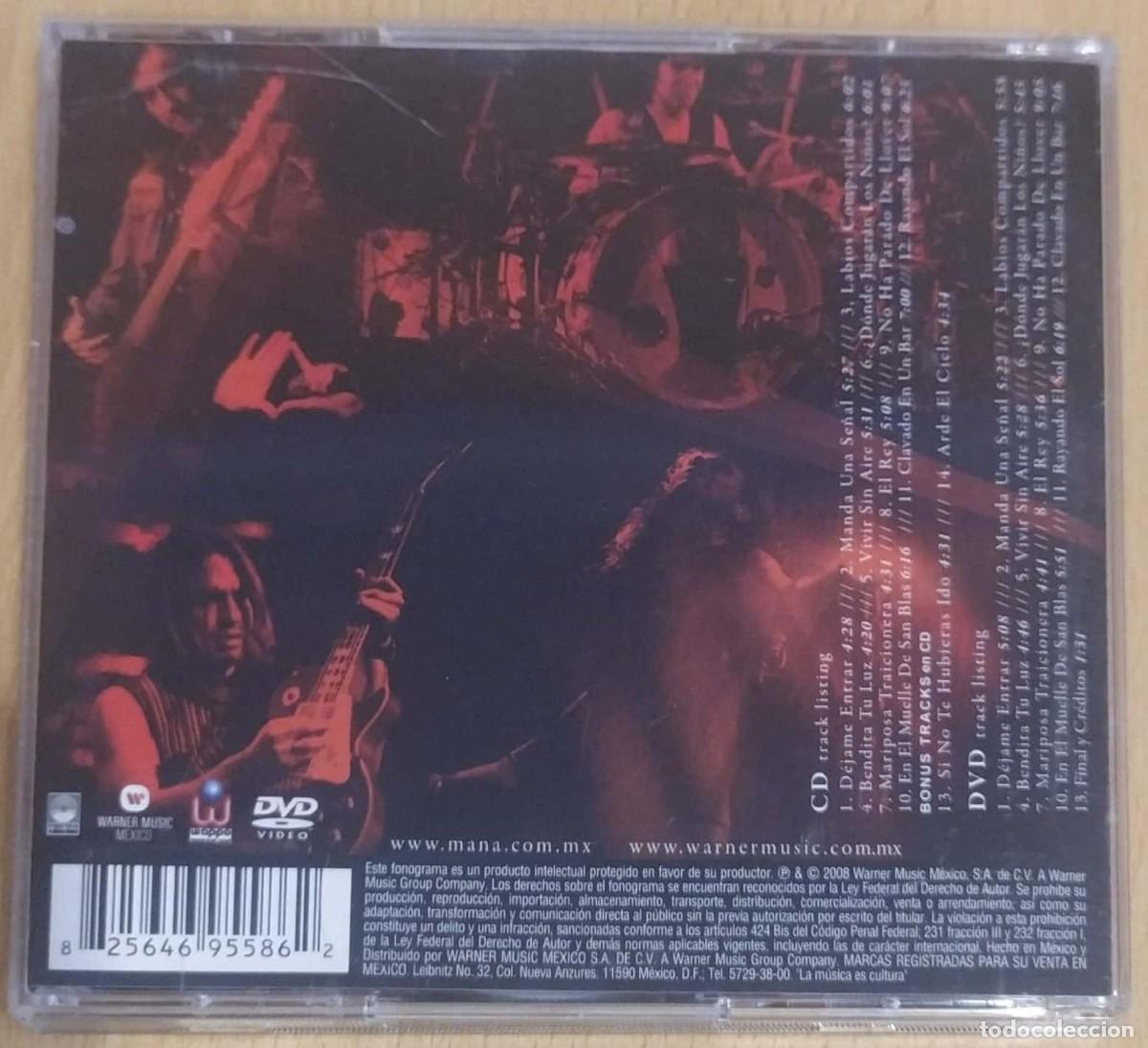 CDs de m&uacute;sica: MANA (ARDE EL CIELO - VIVO) CD + DVD 2008 - Foto 2