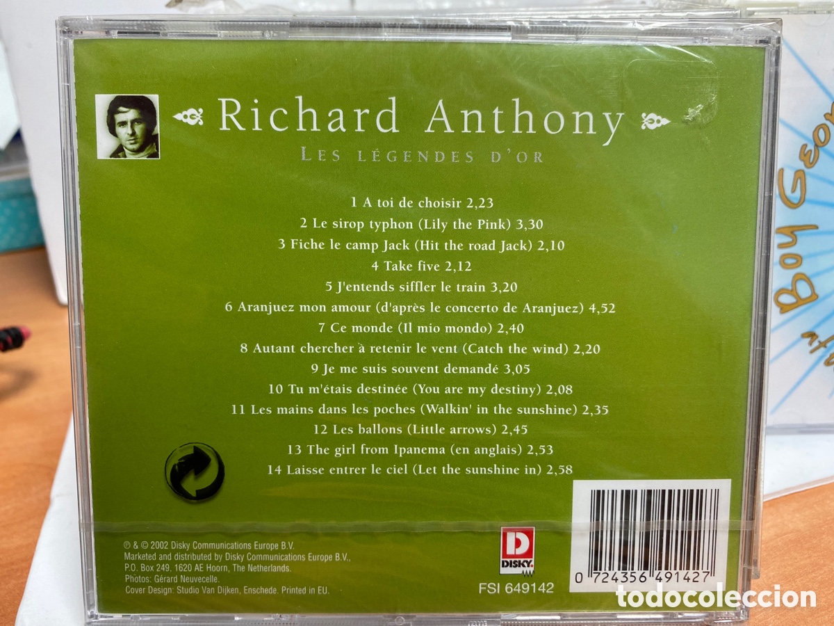 CDs de m&uacute;sica: Richard Anthony - Les L&eacute;gendes Dor (CD, Comp) *Precintado* - Foto 2