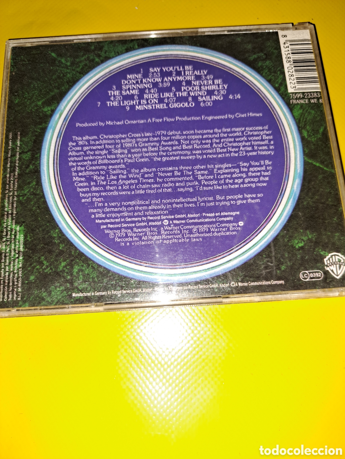 CDs de m&uacute;sica: CD CHRISTOPHER CROOS, DISCOS DE MI VIDA, EL PAIS - Foto 2