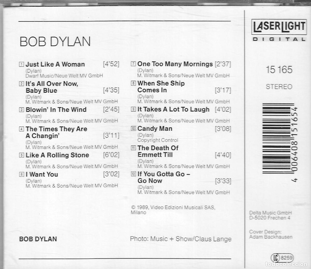 CDs de m&uacute;sica: CD - BOB DYLAN - LASERLIGHT DIGITAL - 1990. - Foto 2