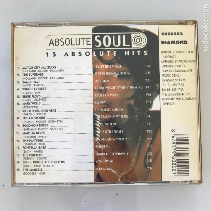 CDs de m&uacute;sica: Absolute Soul. 15 Absolute Hits. PEDIDO M&Iacute;NIMO 5&euro; - Foto 2
