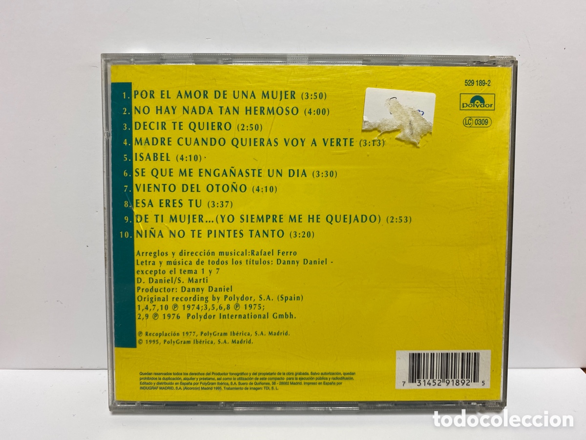 CDs de m&uacute;sica: Danny Daniel - Lo Mejor De Danny Daniel (CD, Comp) - Foto 2