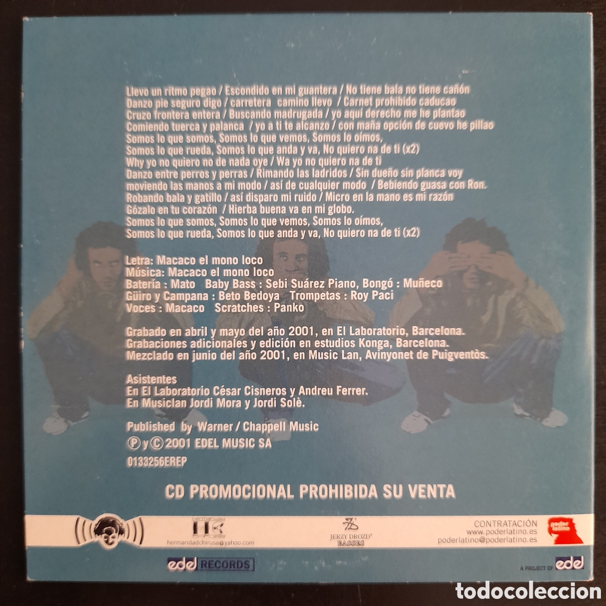 CDs de m&uacute;sica: Macaco &ndash; Na De Ti. 2001. CD, Single, Promo - Foto 2