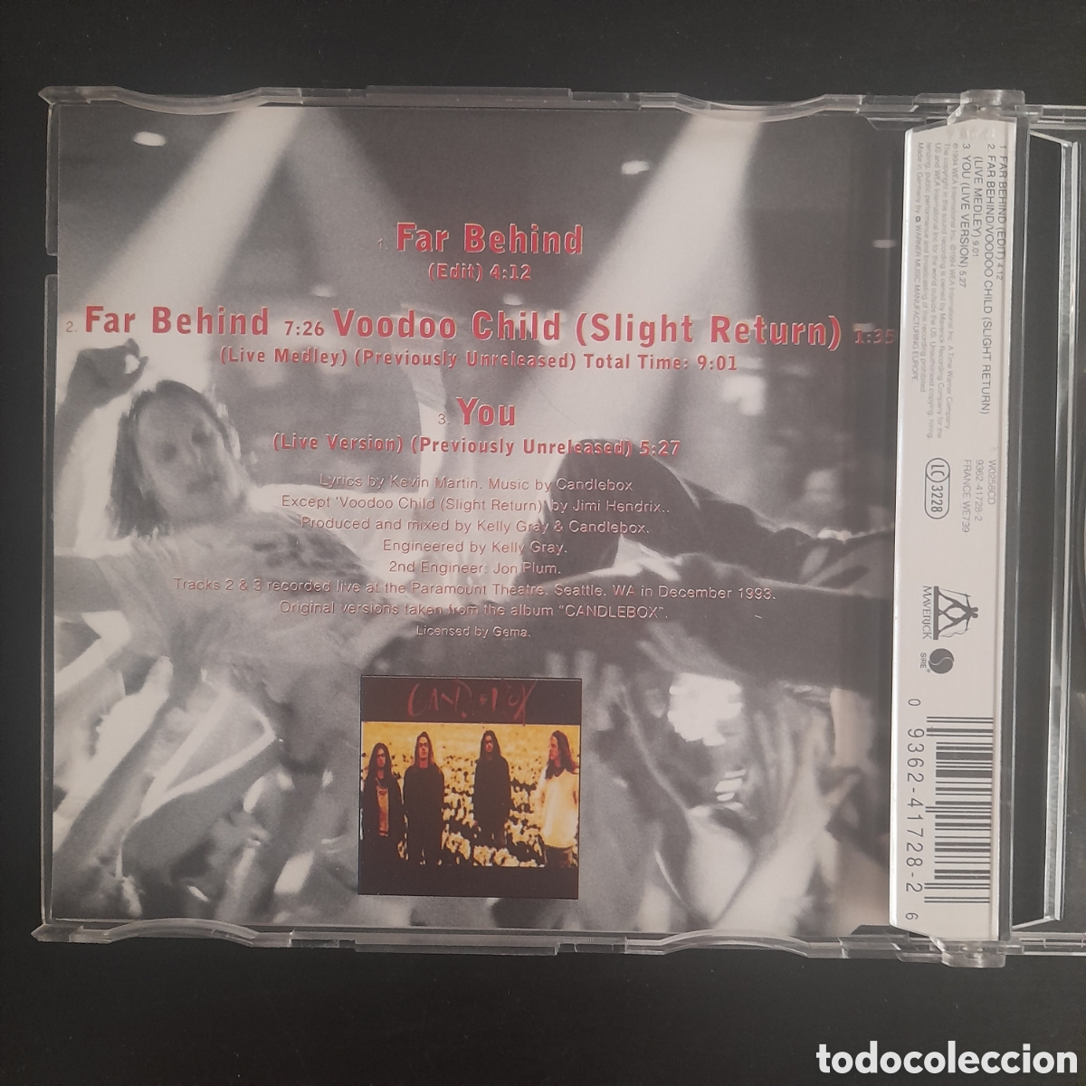 CDs de m&uacute;sica: Candlebox &ndash; Far Behind. CD, Single 1994 Europa - Foto 3