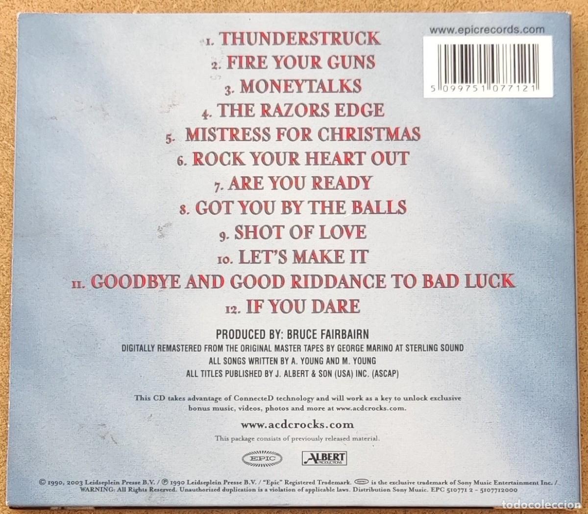 CDs de m&uacute;sica: AC-DC - THE RAZORS EDGE (CD) 2003 - 12 TEMAS - DIGIPACK - Foto 3