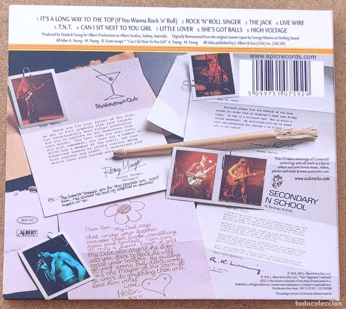CDs de m&uacute;sica: AC-DC - HIGH VOLTAGE (CD) 2003 - 9 TEMAS - DIGIPACK - Foto 3