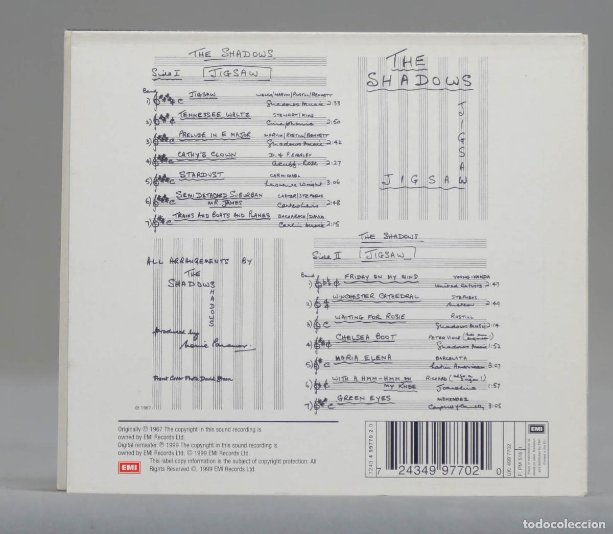 CDs de m&uacute;sica: CD. The Shadows &ndash; Jigsaw - Foto 2