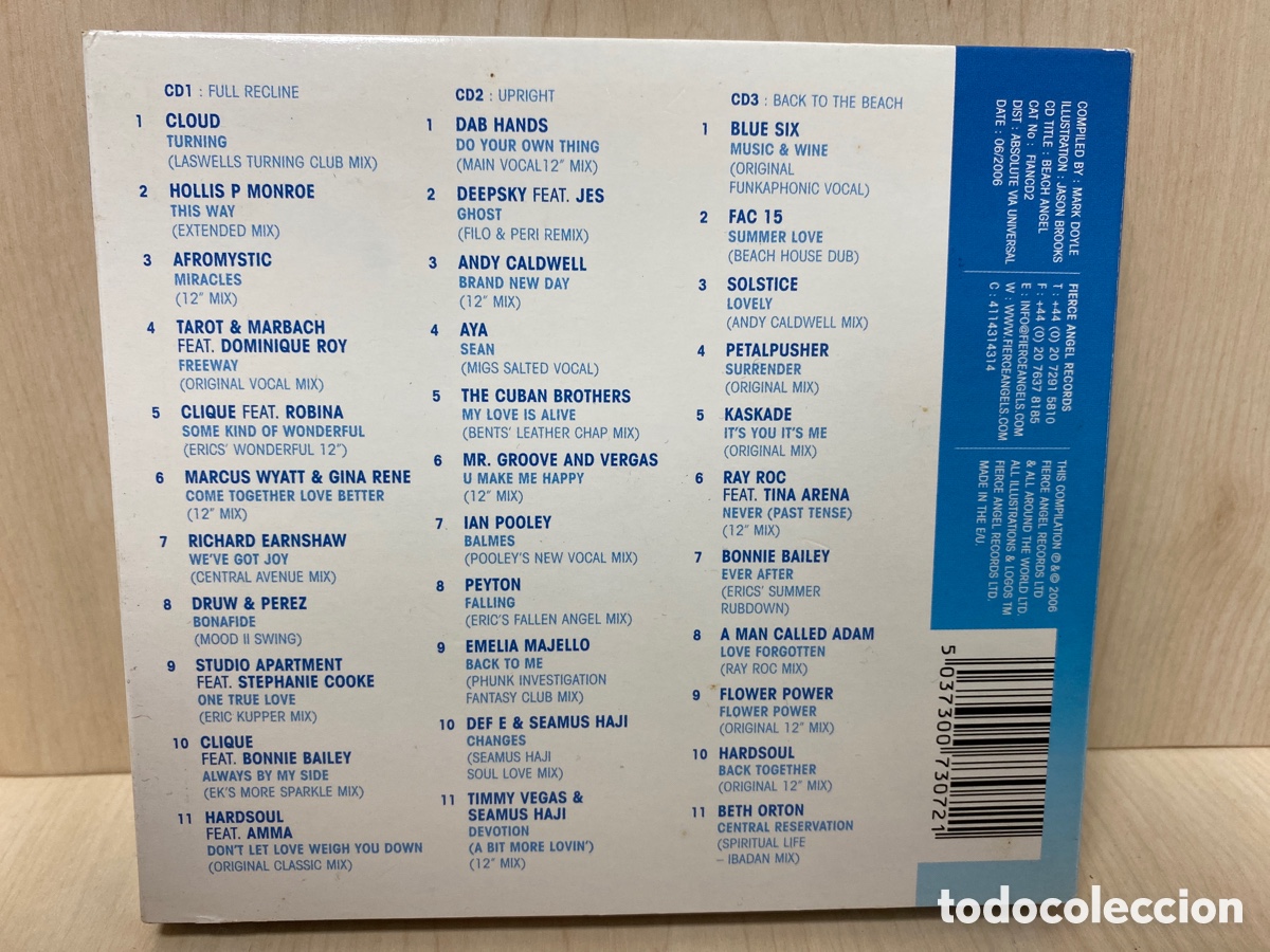 CDs de m&uacute;sica: Fierce Angel Presents Beach Angel (3xCD, Comp) - Foto 3