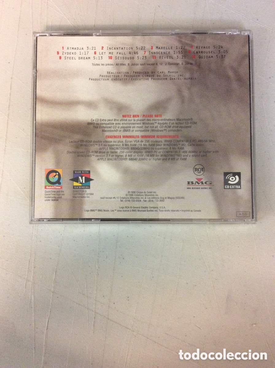 CDs de m&uacute;sica: Quidam. Cirque du soleil. - Foto 2